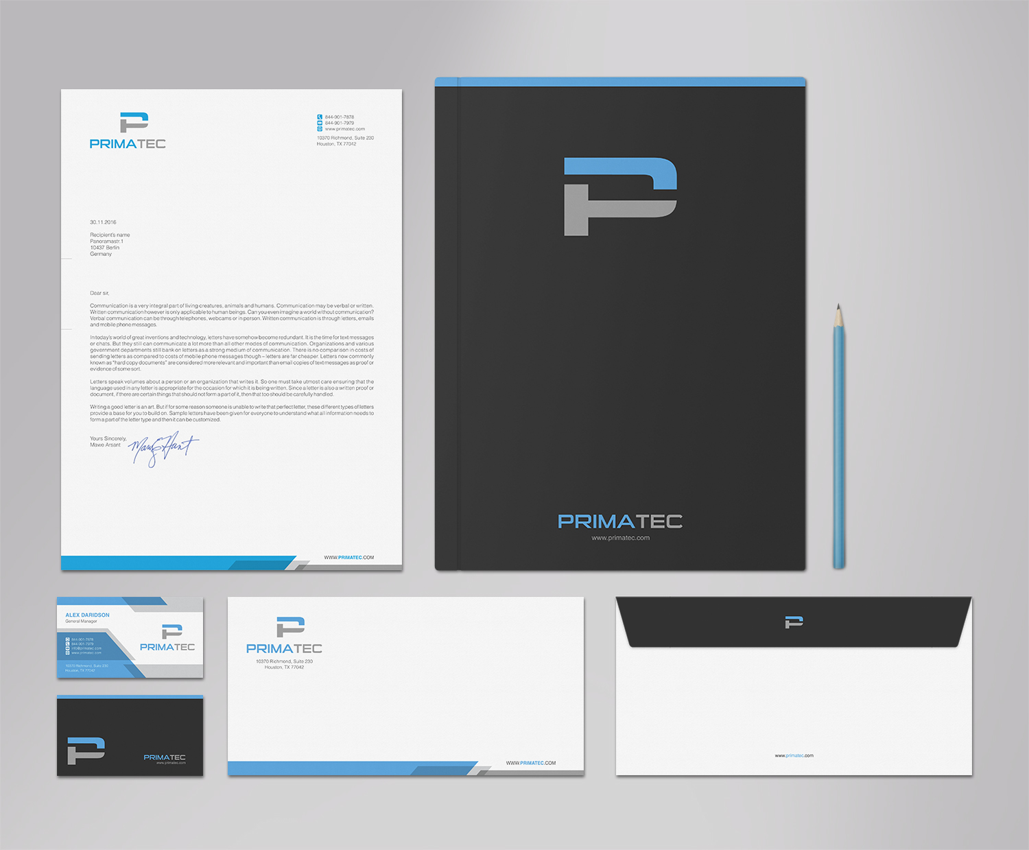 Stationery Design by logodentity for PrimaTec LTD. | Design #12934237