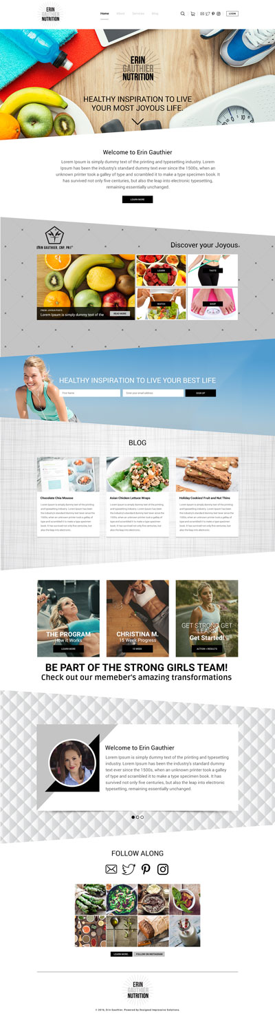 Web Design by Impressive Solutions for Erin Gauthier | Design #13078047