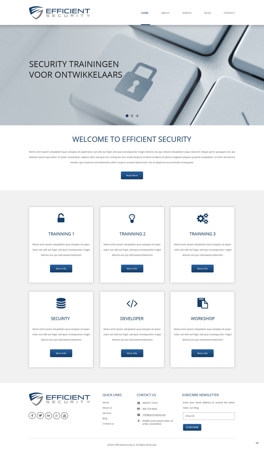 Web Design by pb for Efficient Security | Design #12926113