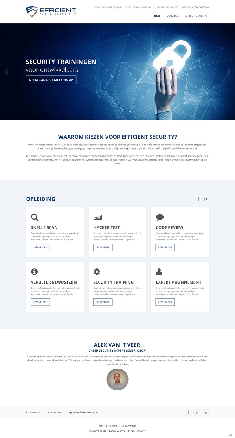 Web Design by pb for Efficient Security | Design #12926115