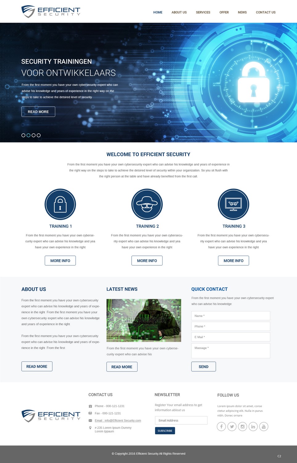 Web Design by pb for Efficient Security | Design #12926117