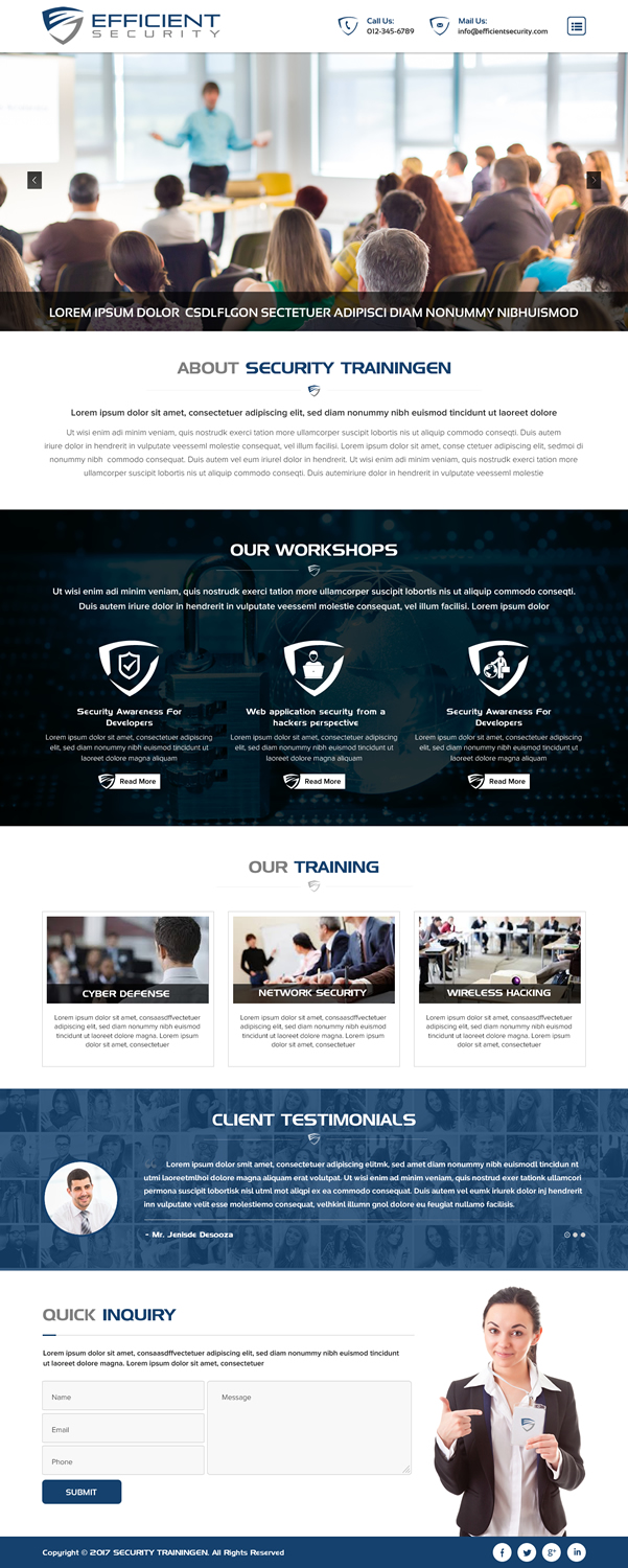 Web Design by Sbss for Efficient Security | Design #12945658