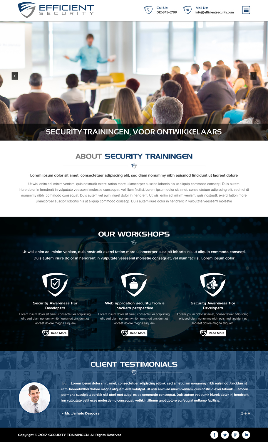 Serious, Modern, It Company Web Design for Efficient Security by Sbss ...