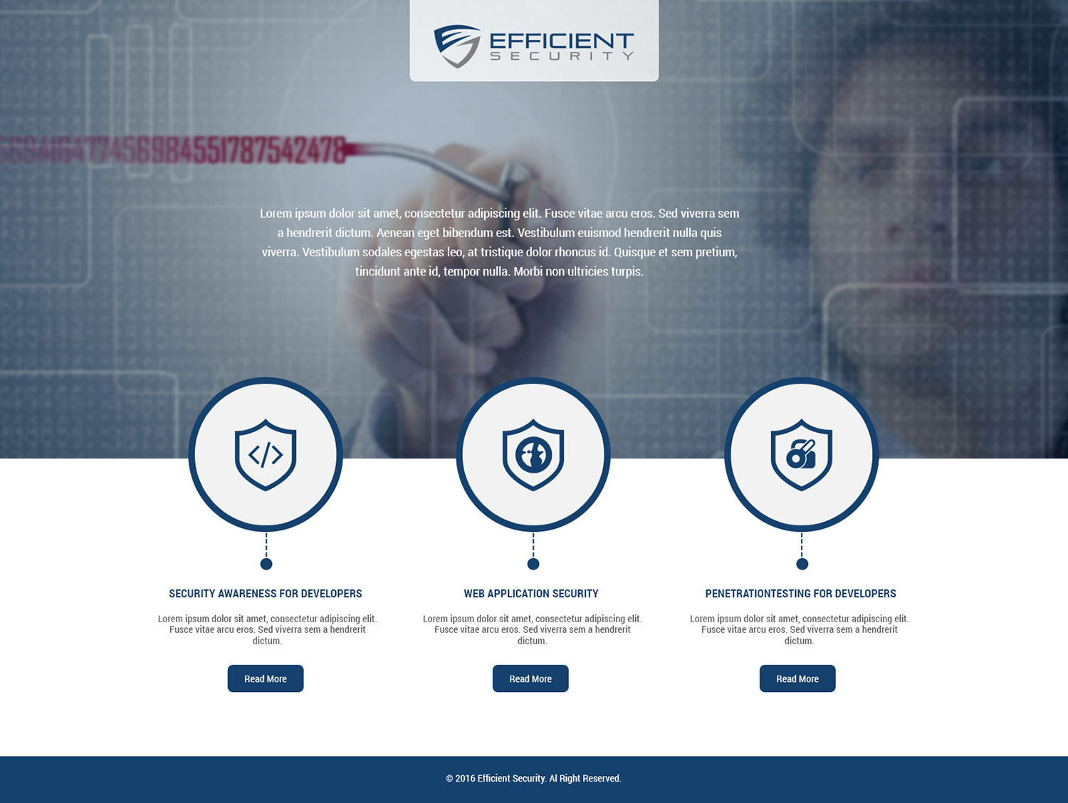 Web Design by Abhinav Katiyar for Efficient Security | Design #12996833
