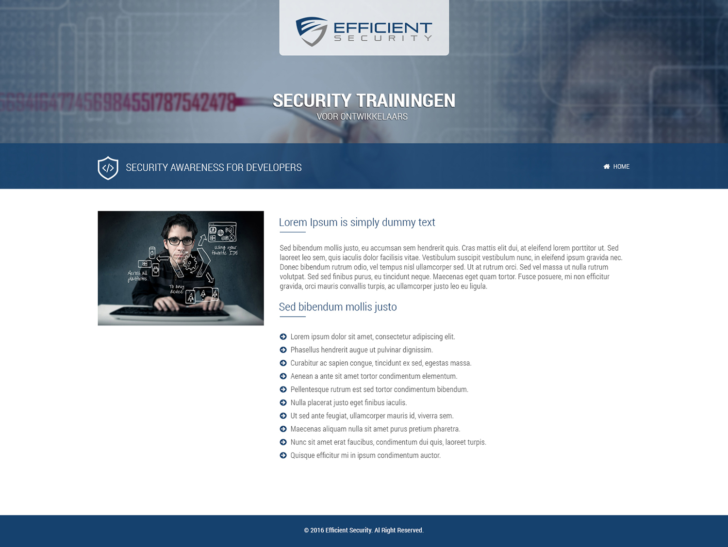 Web Design by Abhinav Katiyar for Efficient Security | Design #13003706