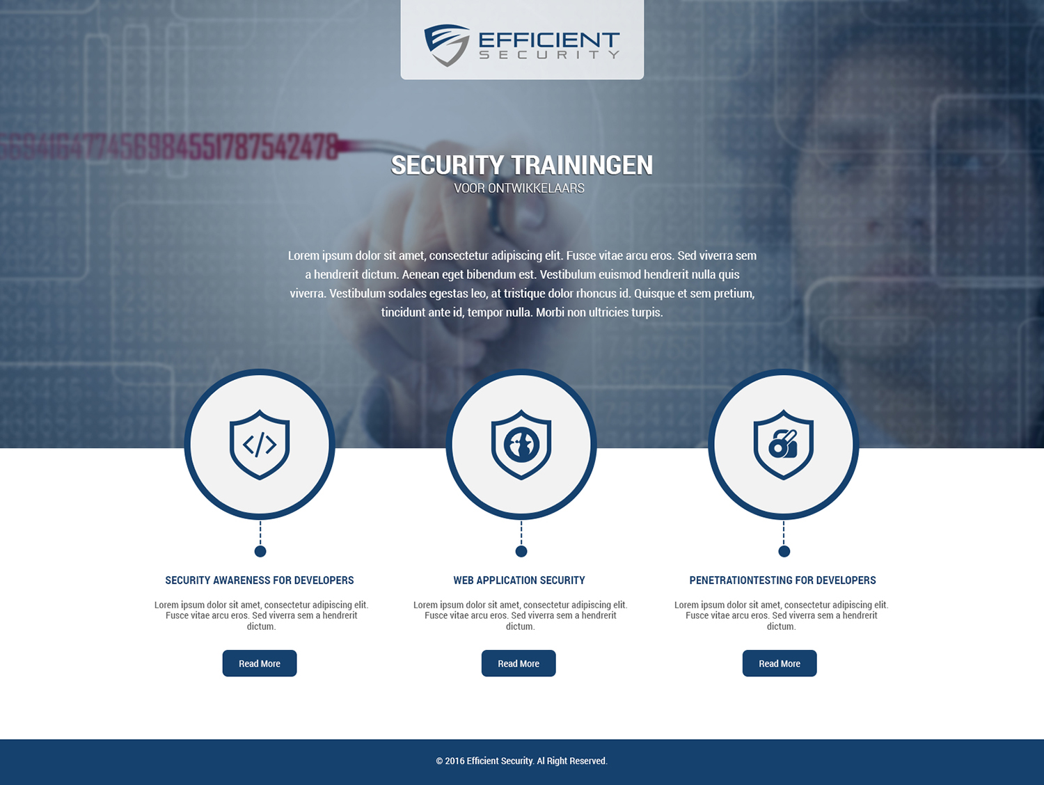 Serious, Modern, It Company Web Design for Efficient Security by ...
