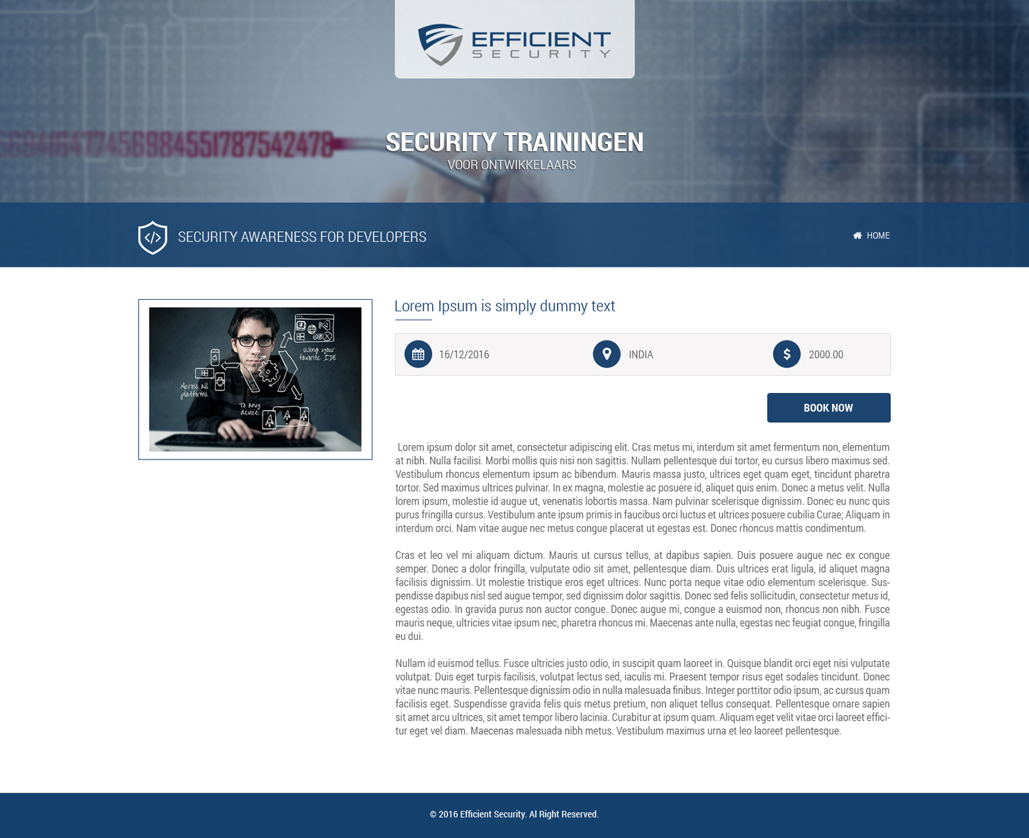 Web Design by Abhinav Katiyar for Efficient Security | Design #13030206