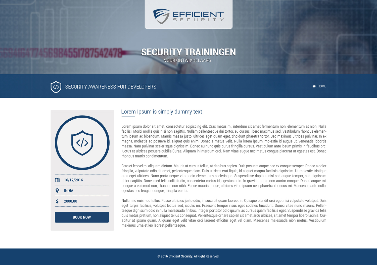 Web Design by Abhinav Katiyar for Efficient Security | Design #13030207