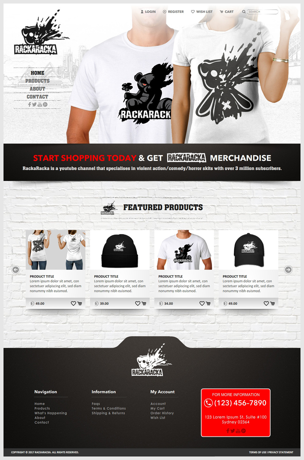 YouTube Design by -Marc- for RackaRacka | Design #13642021