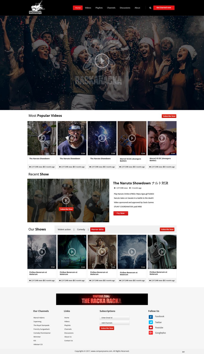 YouTube Design by pb for RackaRacka | Design #13416297