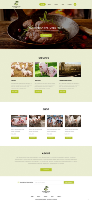 Web Design by pb for Australian Pastured Pork | Design: #12926279