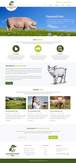 Web Design by pb for Australian Pastured Pork | Design: #12926282