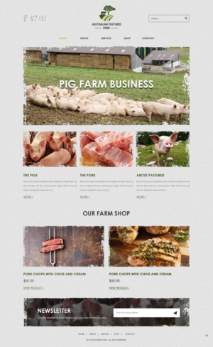 Web Design by pb for Australian Pastured Pork | Design: #12926283