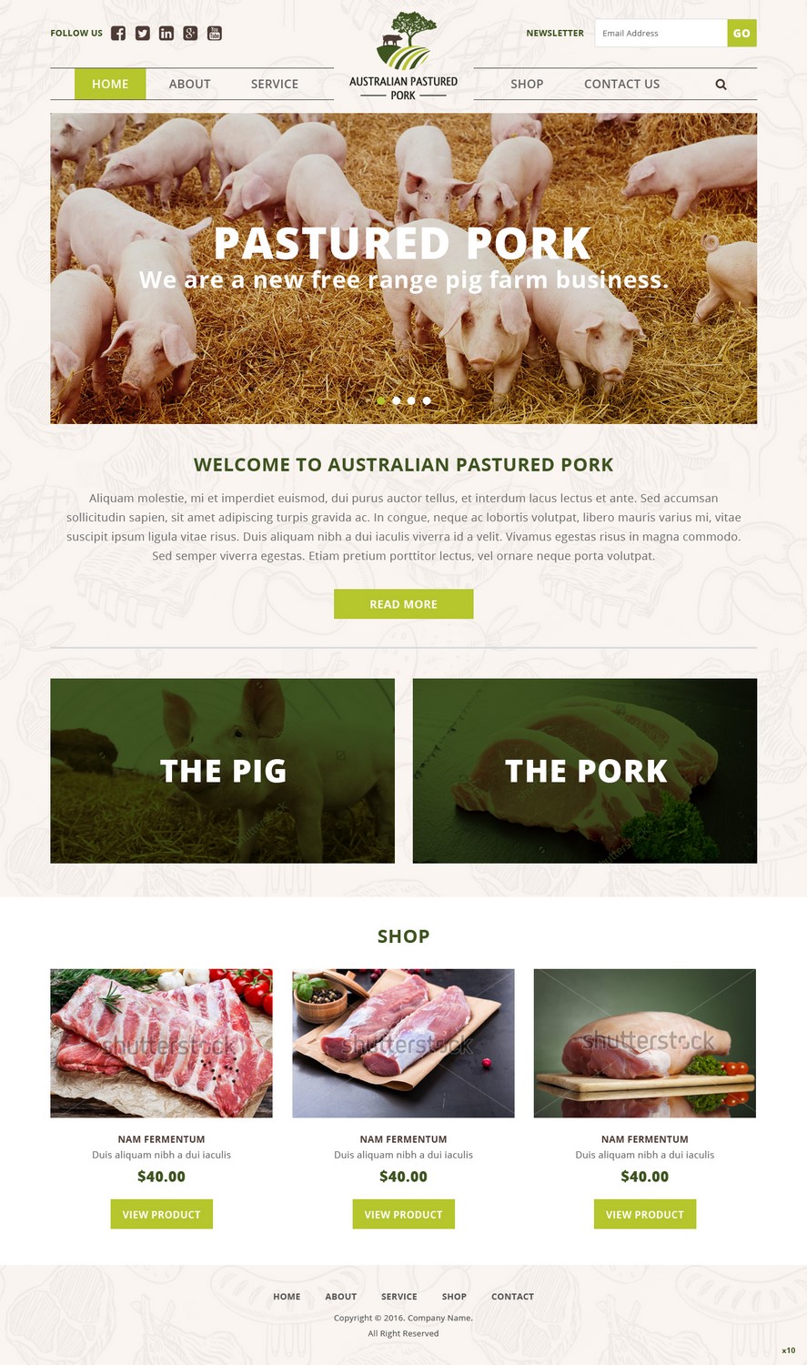 Web Design by pb for Australian Pastured Pork | Design #12927280