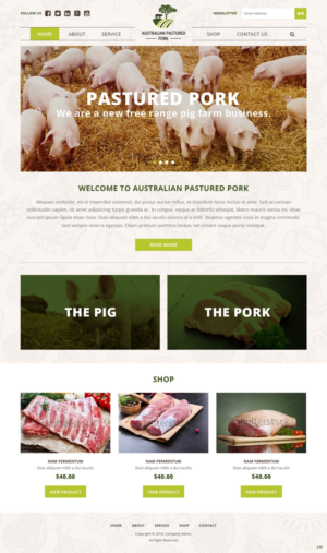 Web Design by pb for Australian Pastured Pork | Design: #12927280