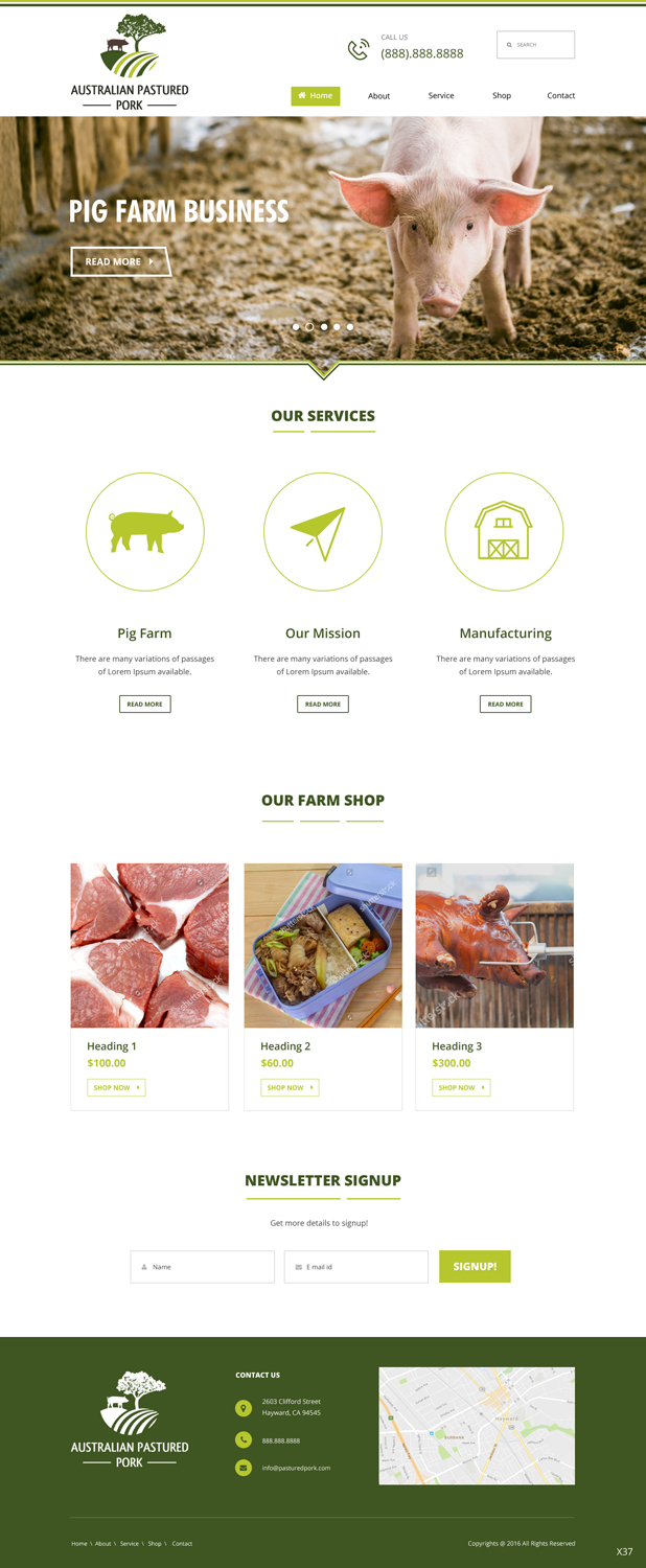 Web Design by pb for Australian Pastured Pork | Design #12938440