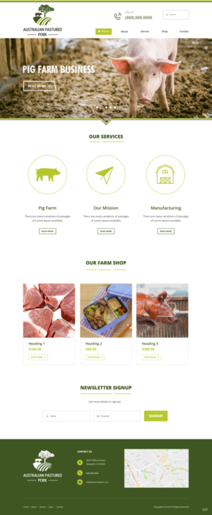 Web Design by pb for Australian Pastured Pork | Design: #12938440