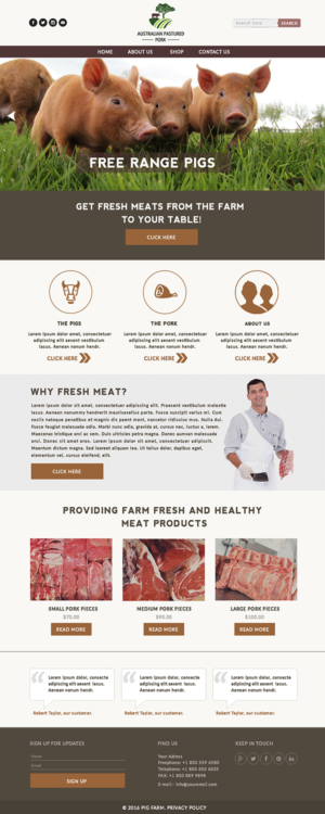 Free range pig farm business | Web Design by bdesigner9