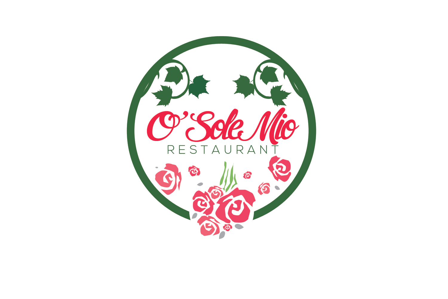 Diseño de Logo por ivo_i_ivanov para O'Sole Mio Restaurant | Diseño #12972819