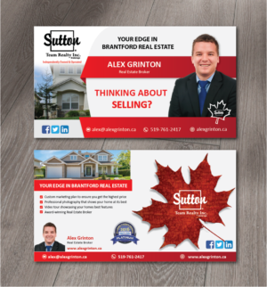 Design de Carte Postale par alex989 pour Sutton Team Realty Brokerage Inc | Design : #12928355