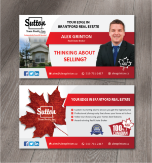 Design de Carte Postale par alex989 pour Sutton Team Realty Brokerage Inc | Design : #12928482