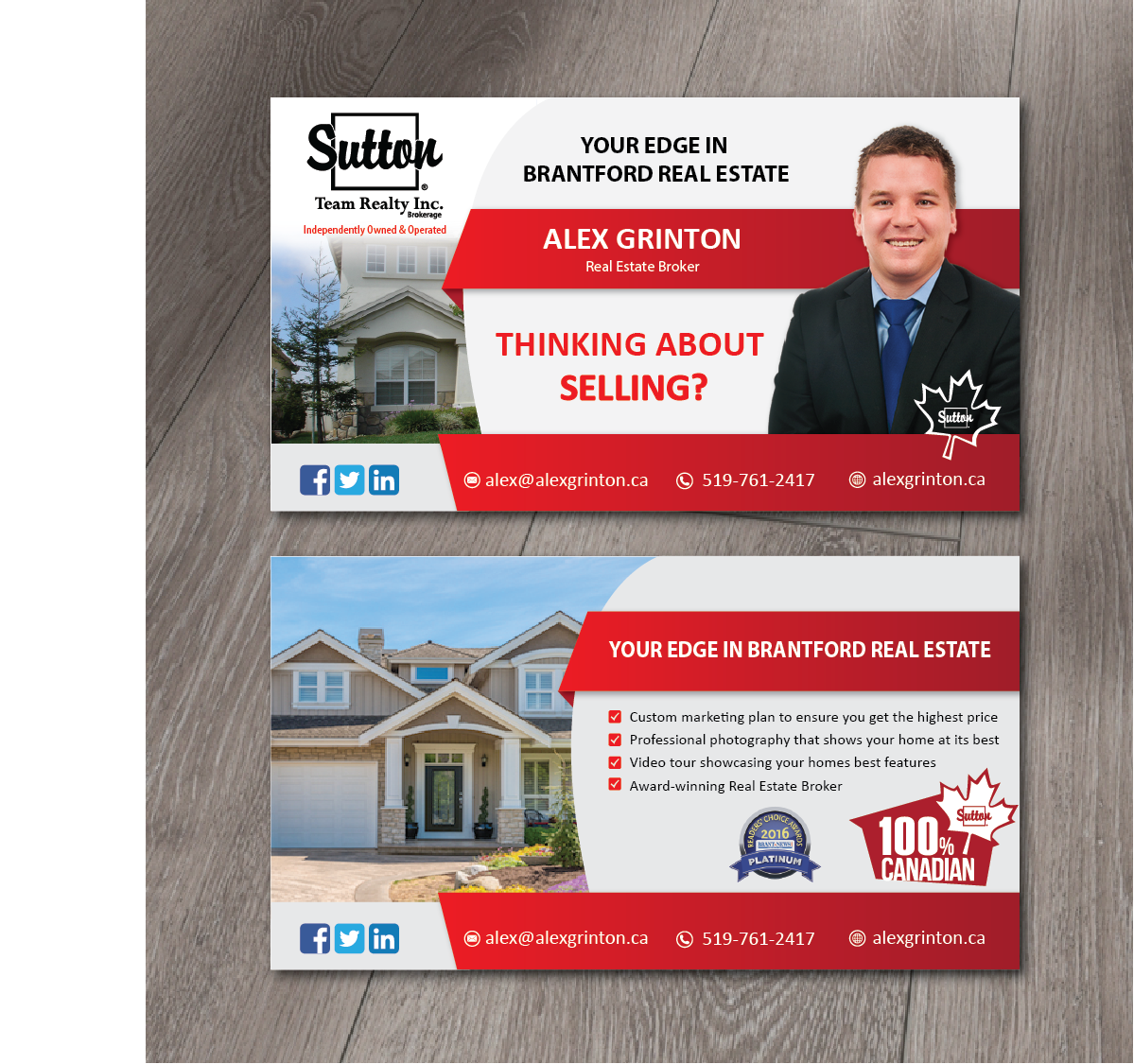 Design de Carte Postale par alex989 pour Sutton Team Realty Brokerage Inc | Design #12928483