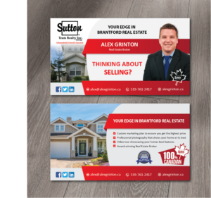 Design de Carte Postale par alex989 pour Sutton Team Realty Brokerage Inc | Design : #12928483