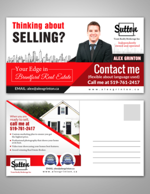 Design de Carte Postale par debdesign pour Sutton Team Realty Brokerage Inc | Design : #12920902