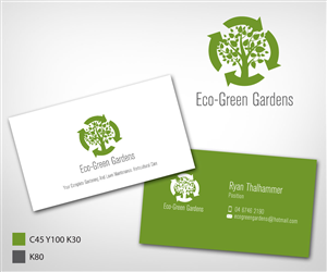 Eco-Green Gardens | Visitenkarten-Design von Khoo