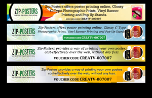 Zip Posters Creative Review Banner AD | Banner Ad Design by webwinner