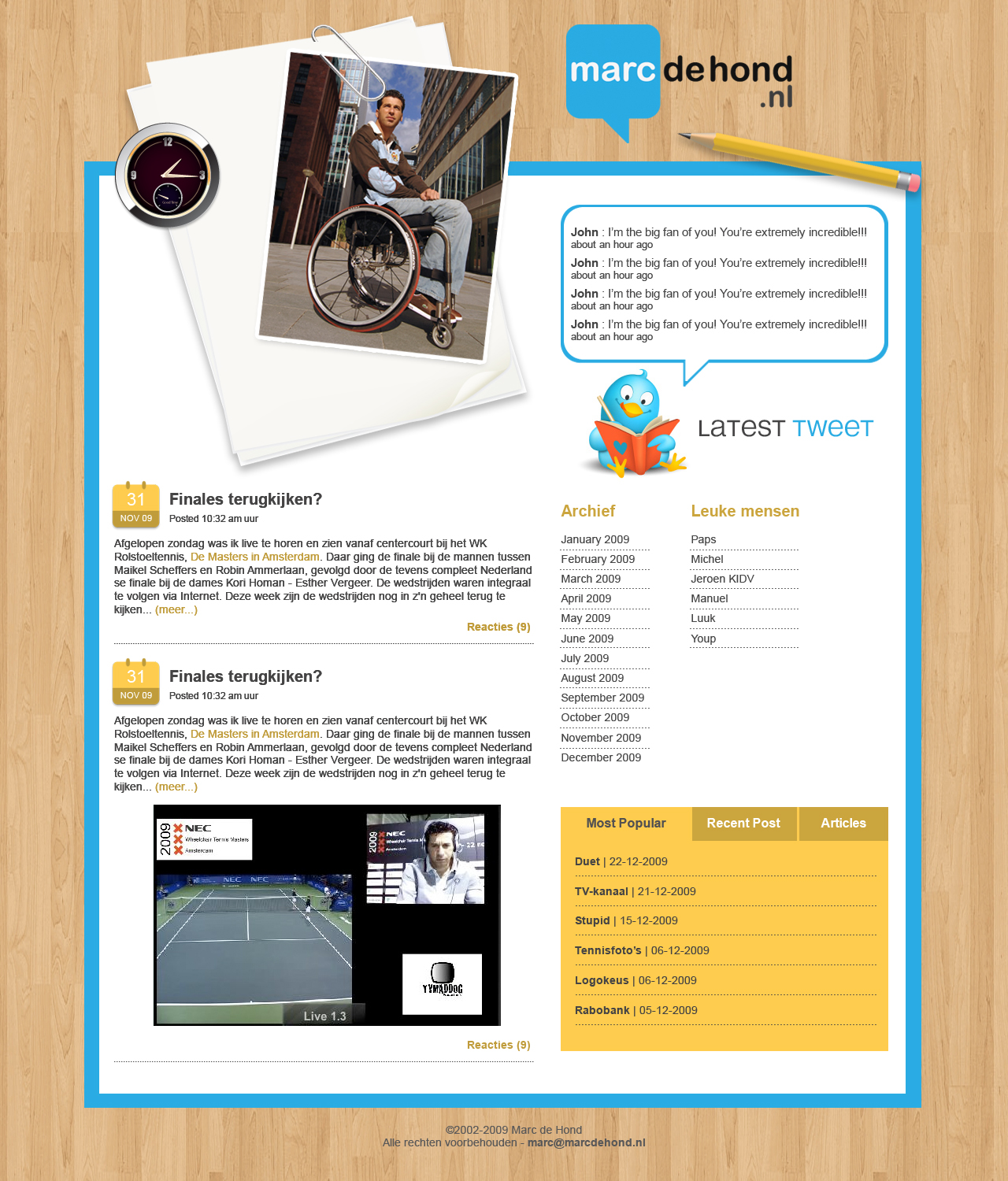 Diseño Web por Lauren para marcdehond.nl | Diseño #33105