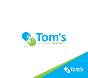 Logo Design by ecorokerz for Tom's Discount Pharmacy | Design #12924282