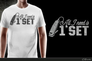 Hair industry T-shirt for barbers | T-shirt Design by gekgrfx
