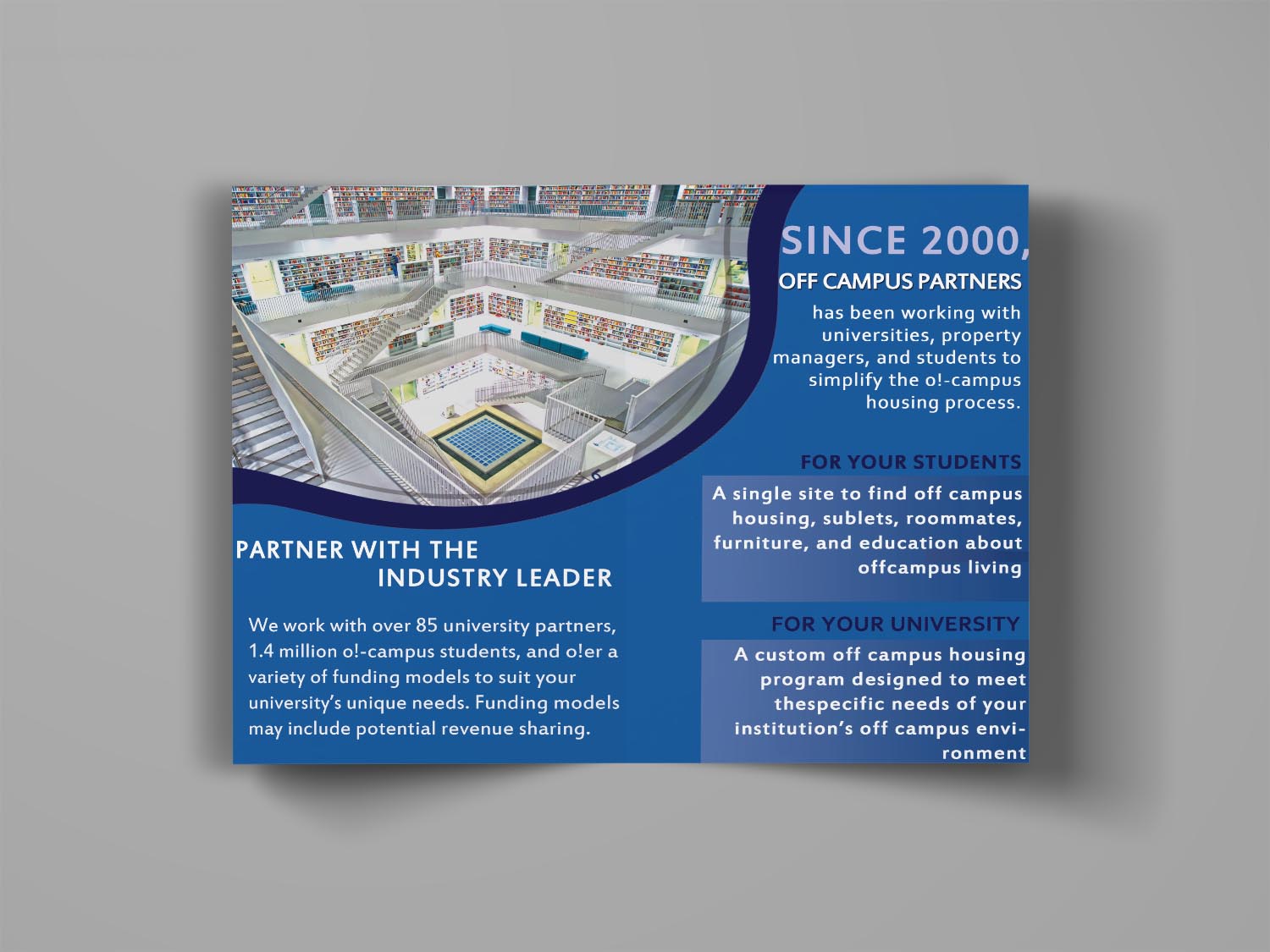 Flyer Design by Kowzi for Off Campus Partners | Design #12939412