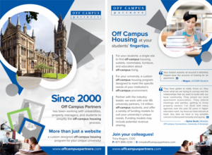 Flyer Design by Marketing Wings for Off Campus Partners | Design: #12960969