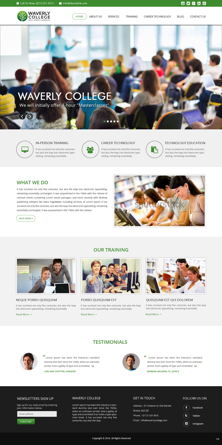 Web Design by pb for this project | Design #12951561