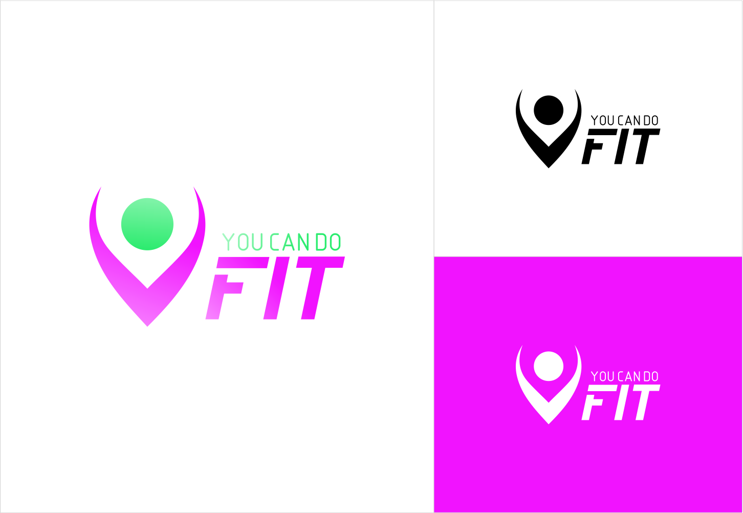 Logo Design by DG for You can do Fit | Design #12951262