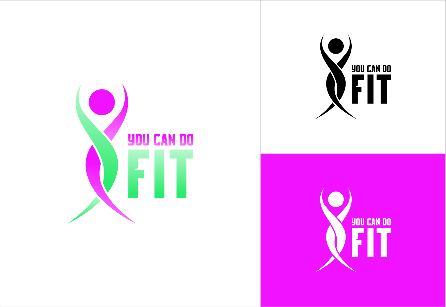 Logo Design by DG for You can do Fit | Design #12951263