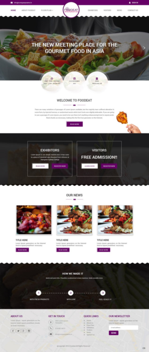 Web Design by pb for Break Events | Design: #12960598