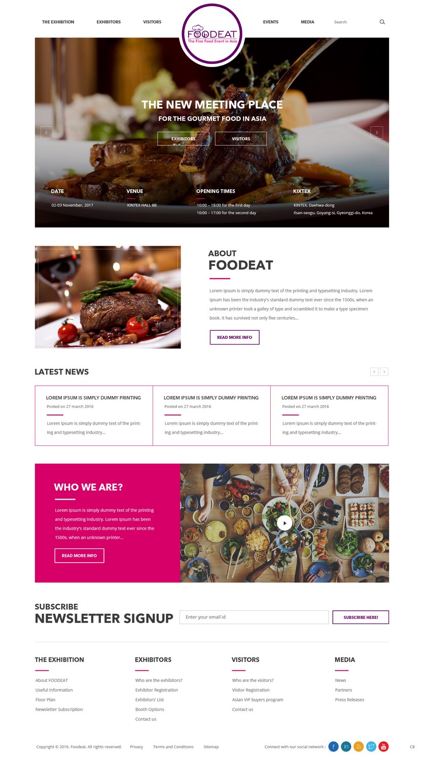 Web Design by pb for Break Events | Design #12960599