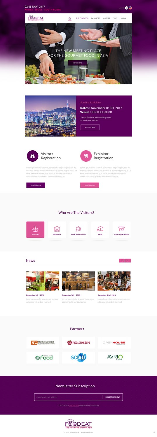 Web Design by pb for Break Events | Design #12960600