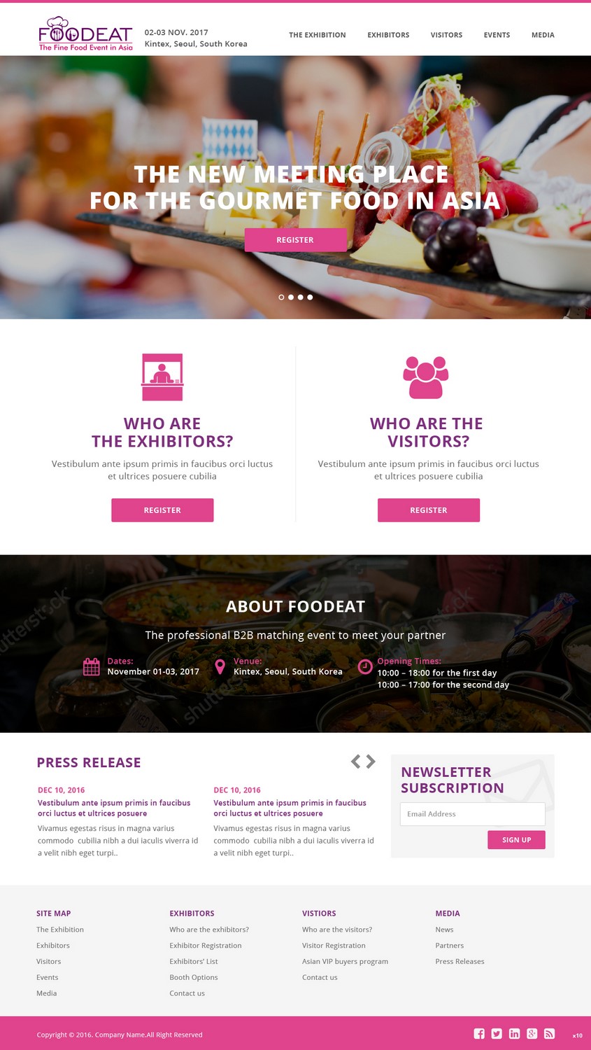 Web Design by pb for Break Events | Design #12964393