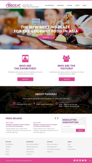 Web Design by pb for Break Events | Design: #12964393
