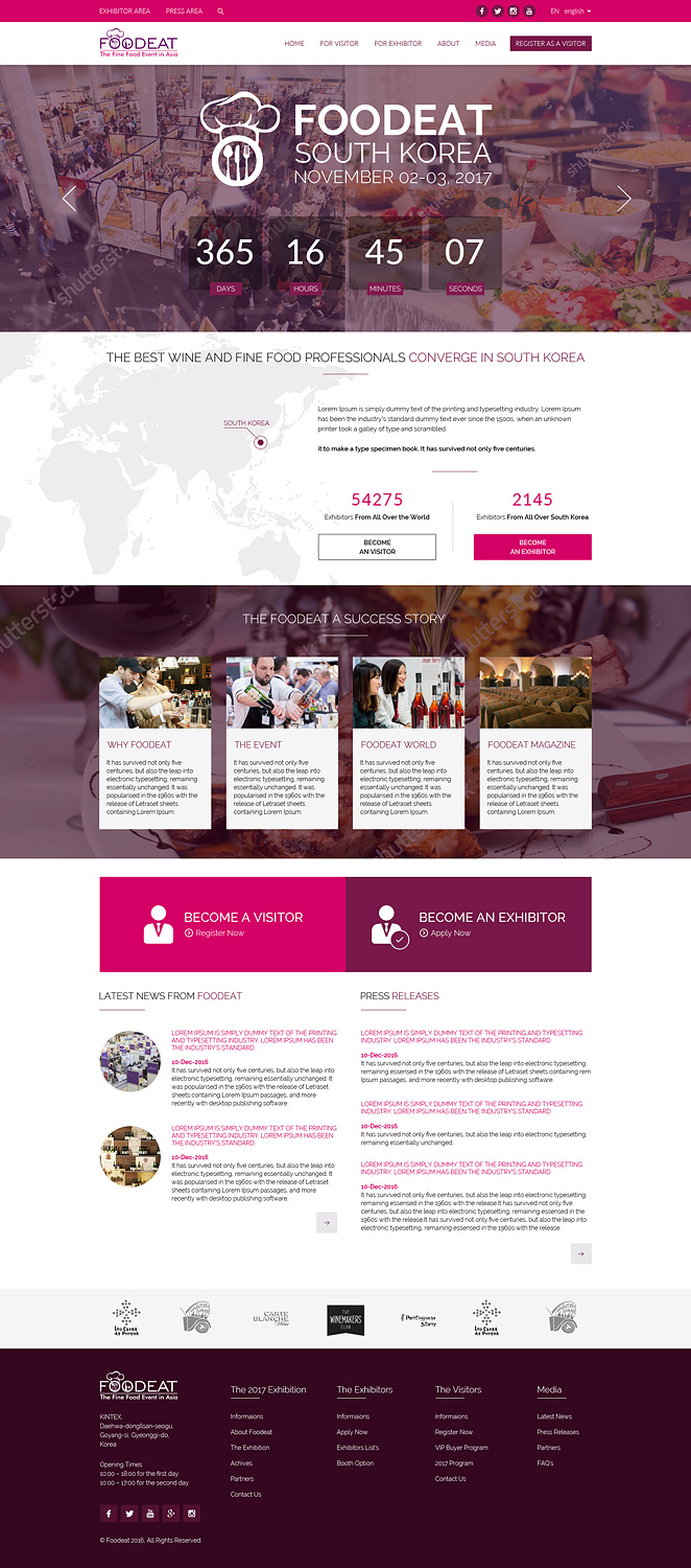 Diseño Web por JustACreative1 para Break Events | Diseño #13016389