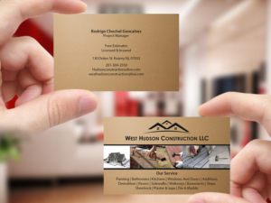 Business Card Design by Creations Box 2015 for West Hudson Construction LLC | Design: #12958237