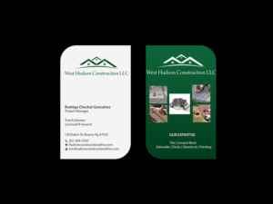 Business Card Design by Creations Box 2015 for West Hudson Construction LLC | Design: #12958437