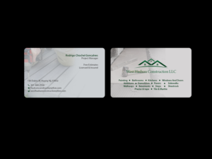 Business Card Design by Creations Box 2015 for West Hudson Construction LLC | Design: #12958444