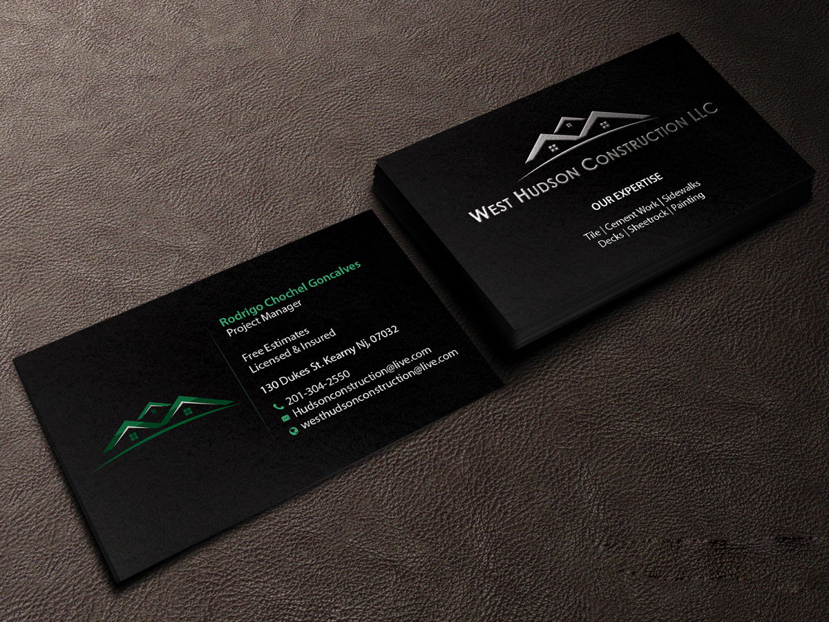 Business Card Design by Creations Box 2015 for West Hudson Construction LLC | Design #12958447