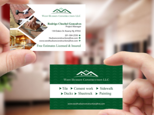Business Card Design by Creations Box 2015 for West Hudson Construction LLC | Design: #12962431