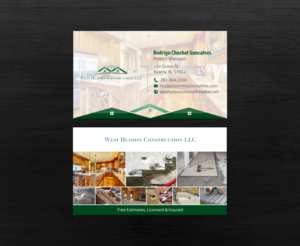 Visitenkarten-Design von chandrayaan.creative für West Hudson Construction LLC | Design: #12948670